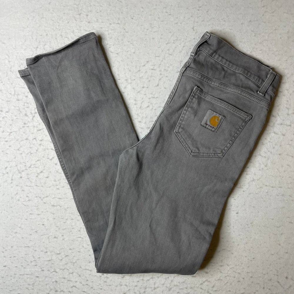 Carhartt WIP Slam Pant Mens 30x34 Gray Slim Straight Stretch‎ Work In Progress